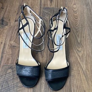 Jimmy Choo black  size 39 3inch stiletto heels